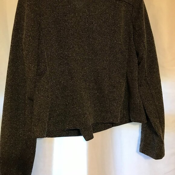 Catherine Malandrino Charcoal Gray Asymmetrical Zip Soft Shell Jacket - Picture 3 of 7